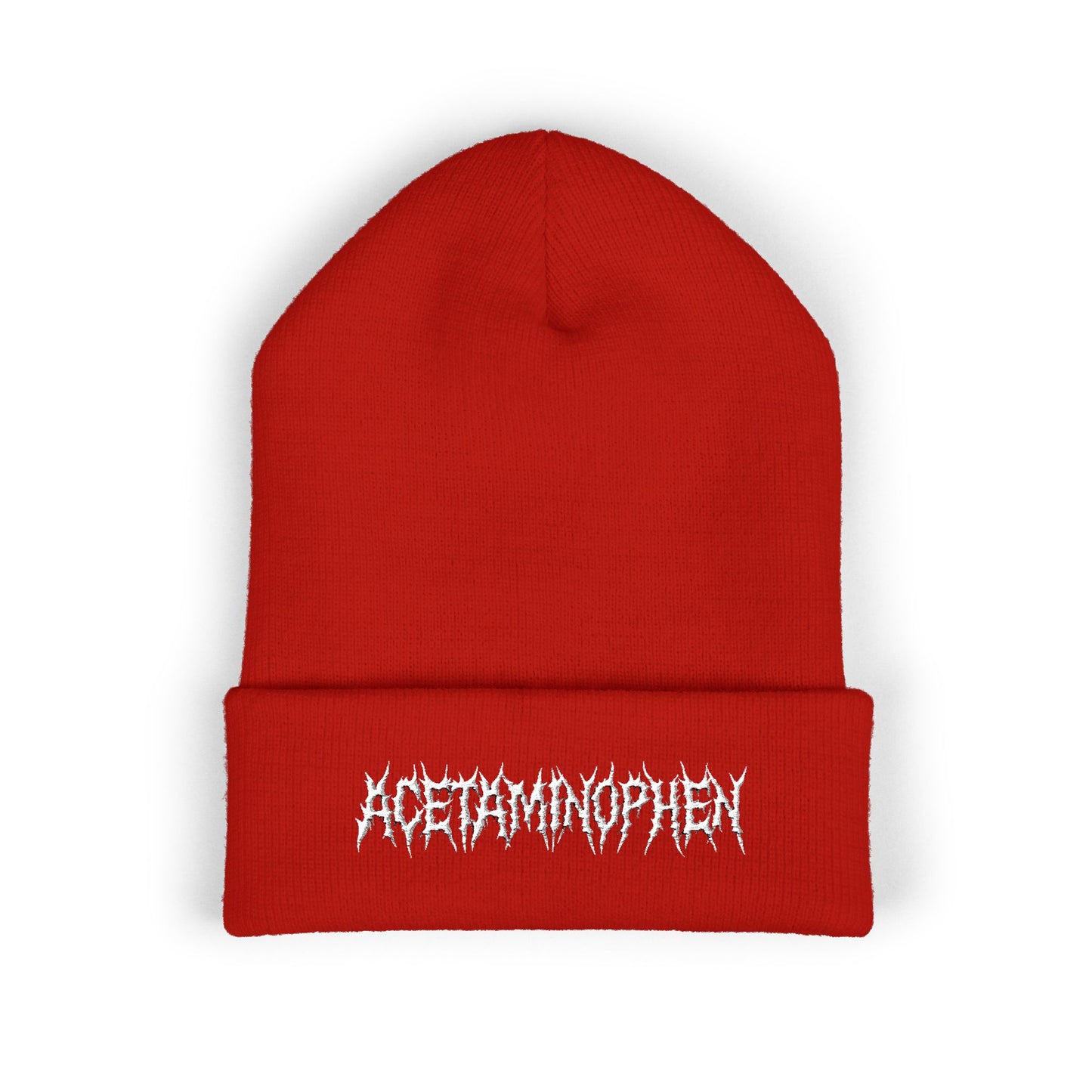Metal Acetaminophen Embroidered Beanie