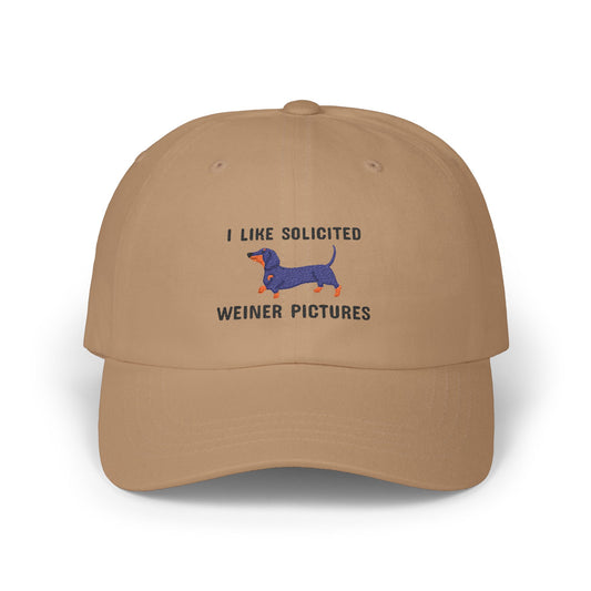 Solicited Weiner Picture Dachshund Embroidered Dad Hat
