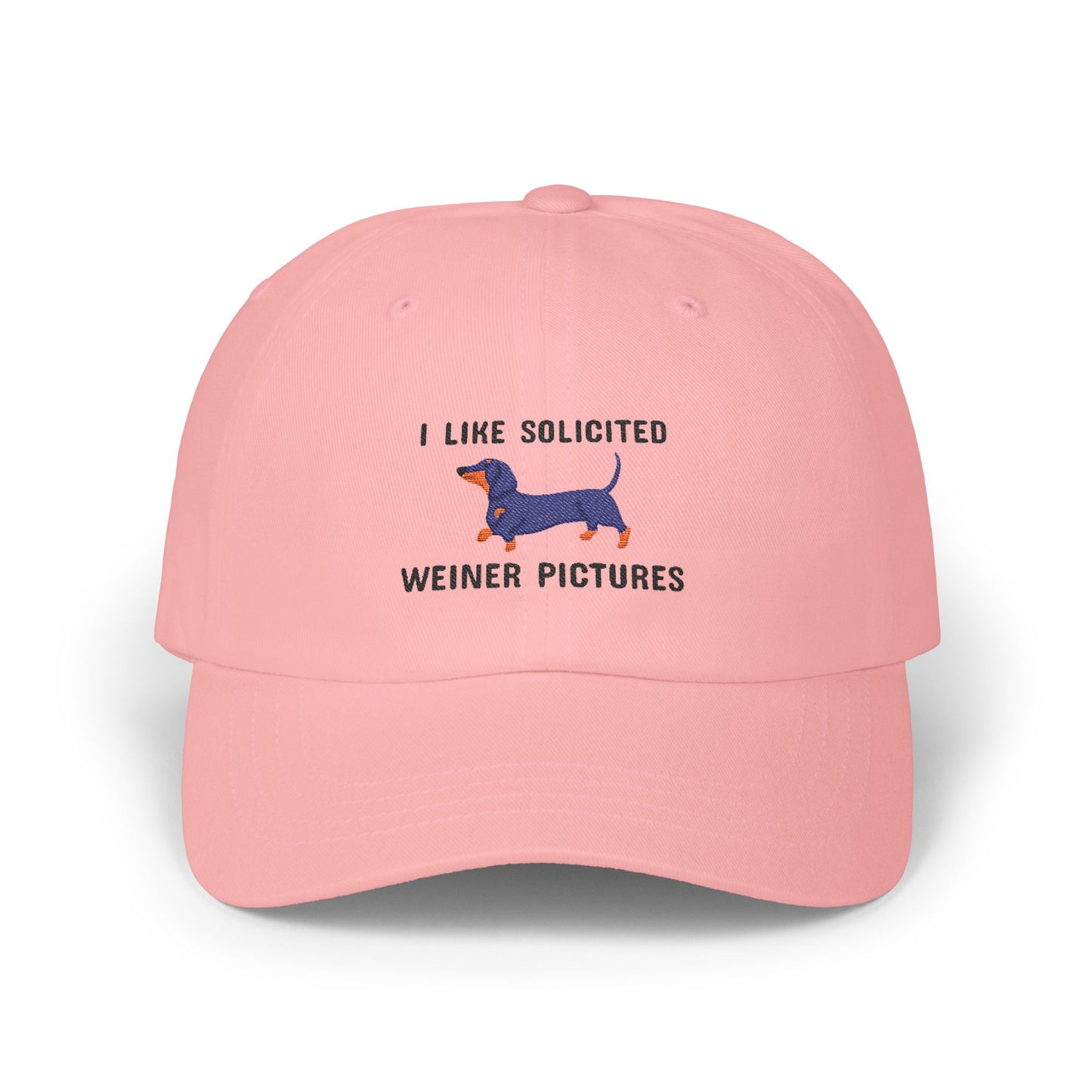Solicited Weiner Picture Dachshund Embroidered Dad Hat