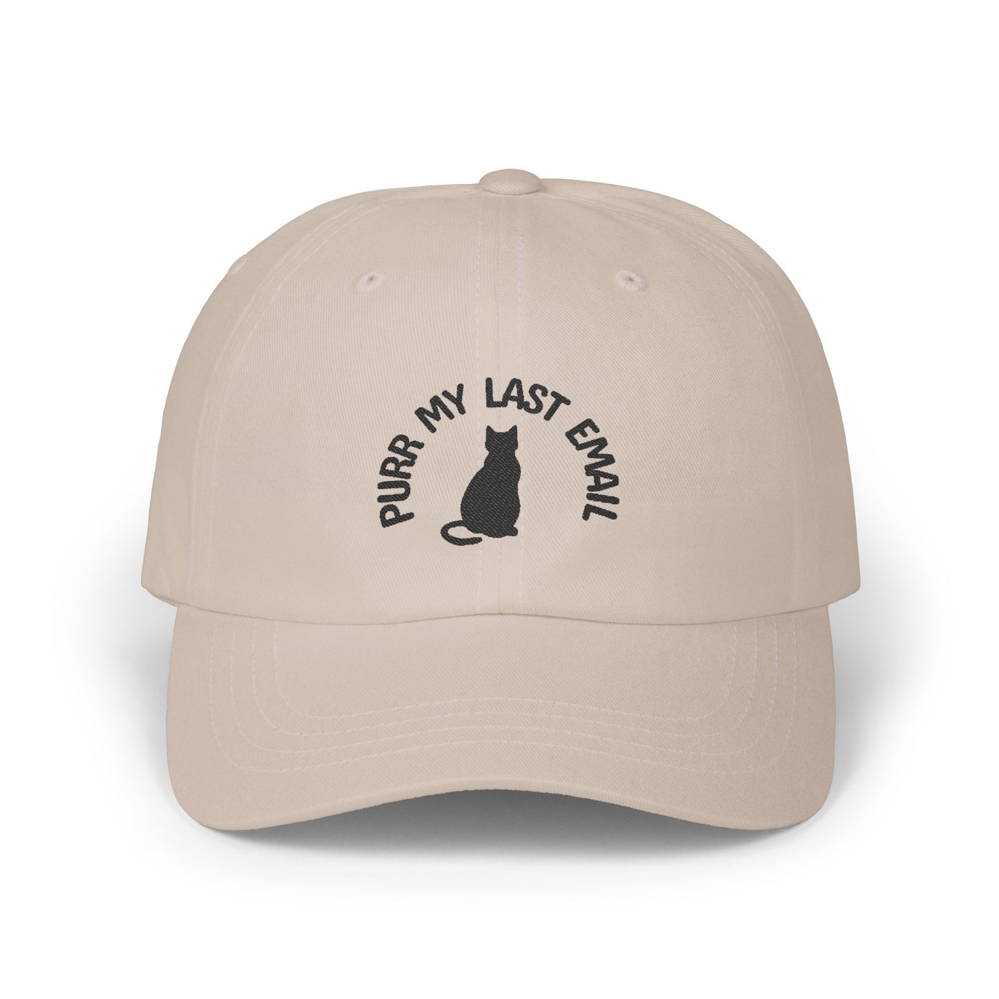 Purr My Last Email Embroidered Dad Hat