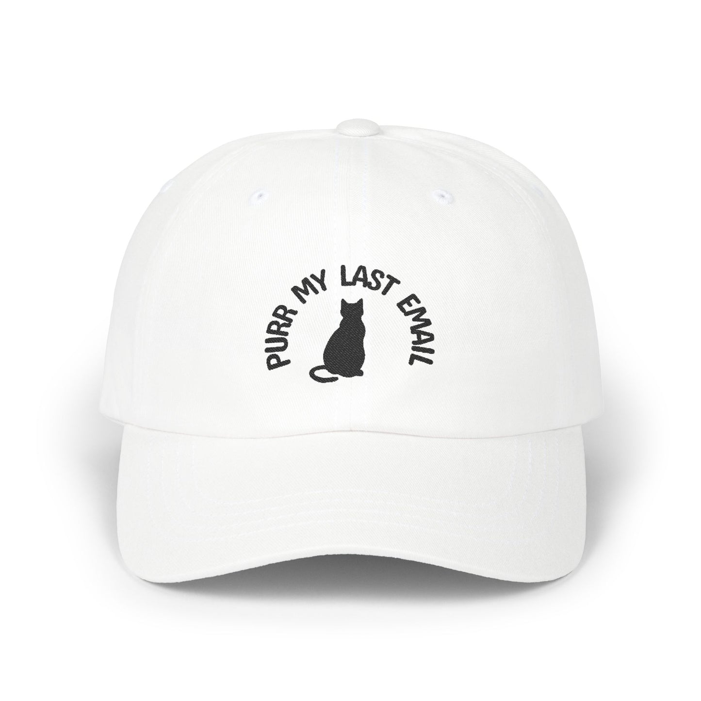 Purr My Last Email Embroidered Dad Hat