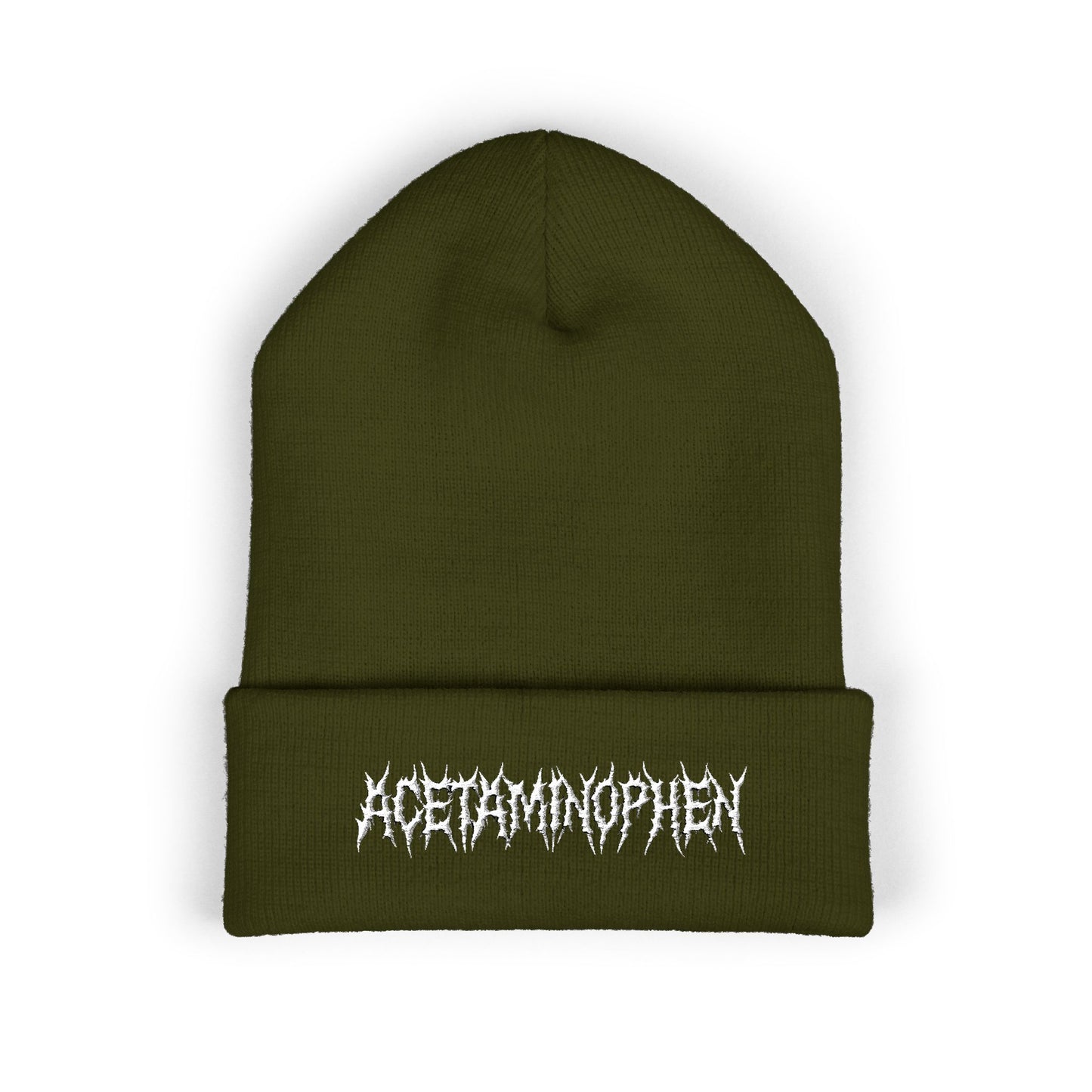 Metal Acetaminophen Embroidered Beanie