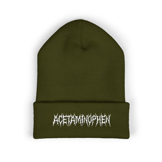 Metal Acetaminophen Embroidered Beanie