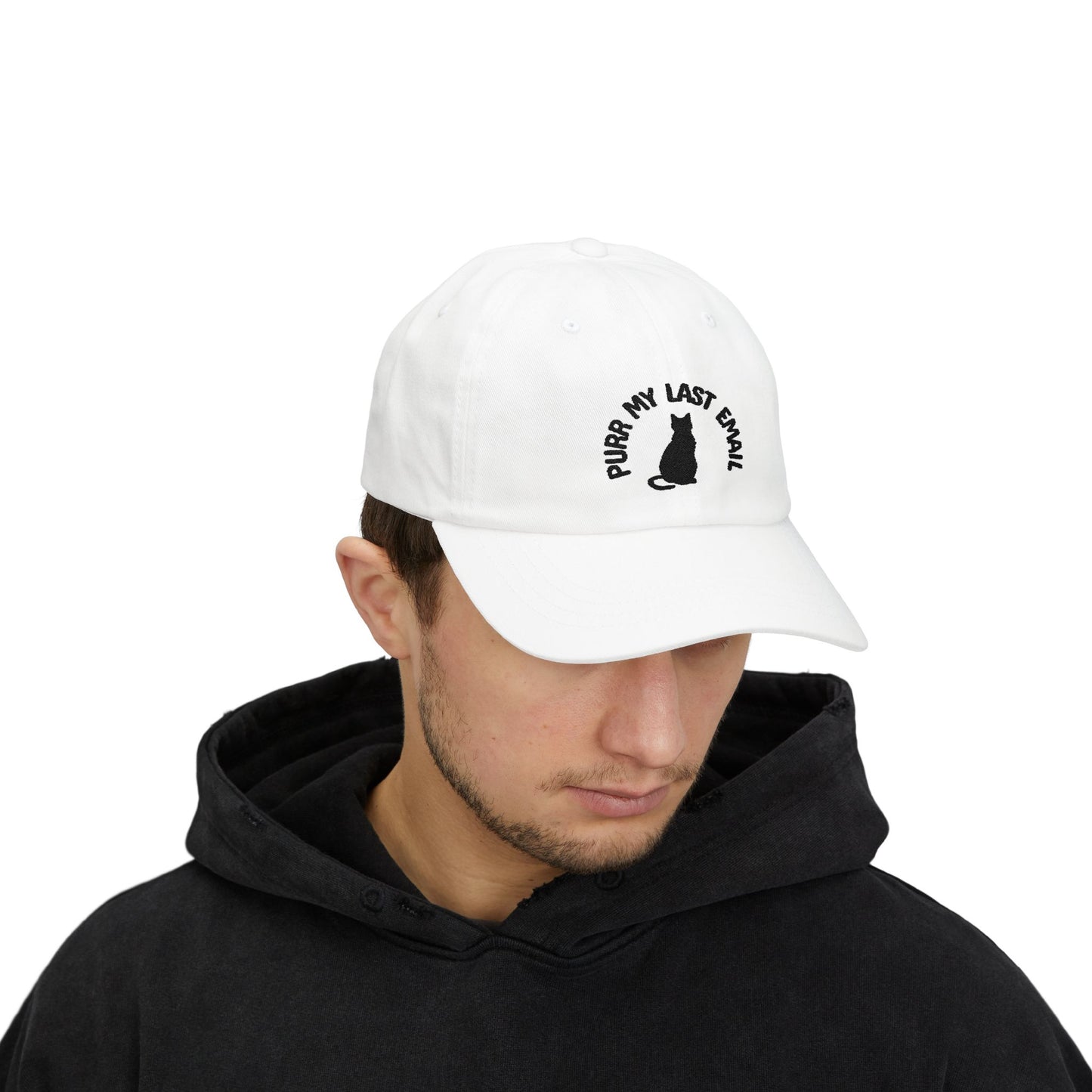 Purr My Last Email Embroidered Dad Hat