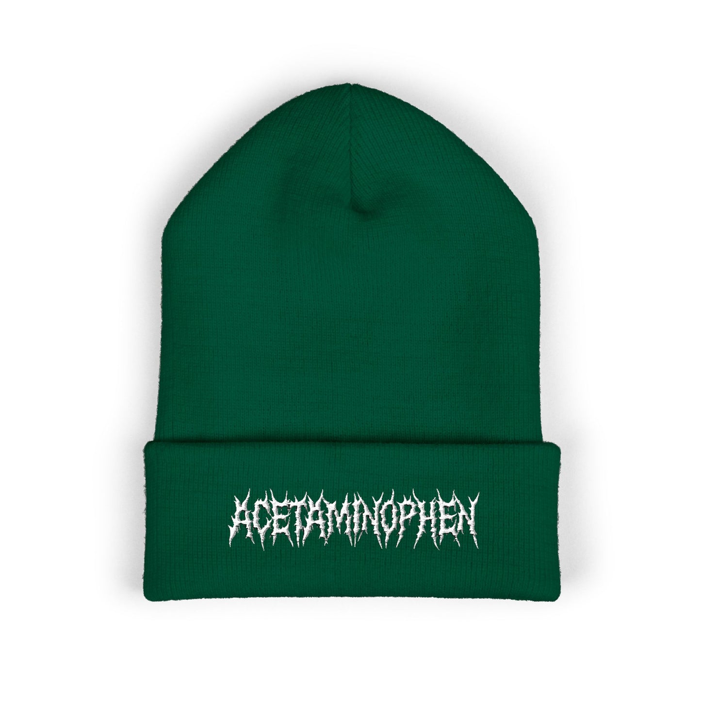 Metal Acetaminophen Embroidered Beanie