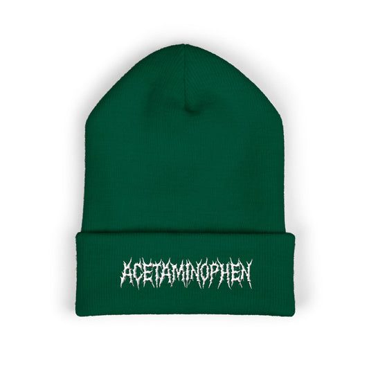Metal Acetaminophen Embroidered Beanie