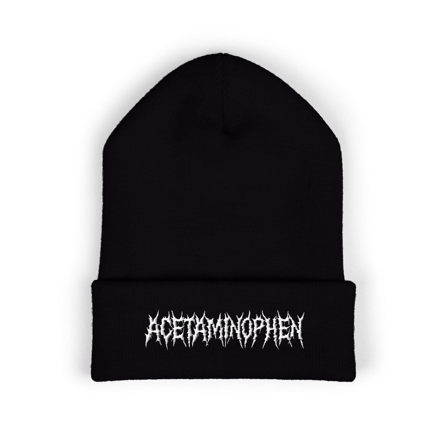Metal Acetaminophen Embroidered Beanie