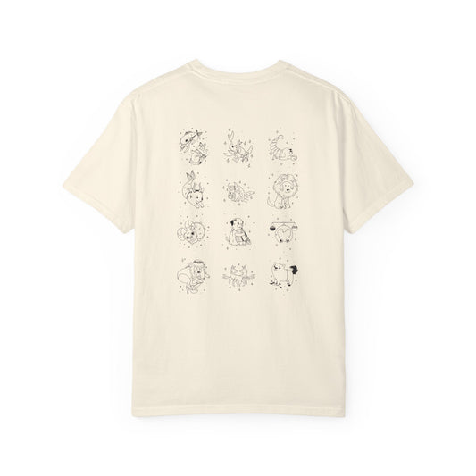 Gemini Dog Zodiac Comfort Colors T-Shirt