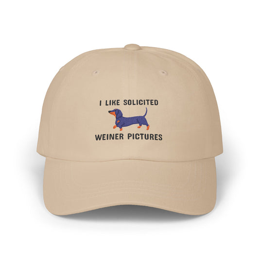 Solicited Weiner Picture Dachshund Embroidered Dad Hat