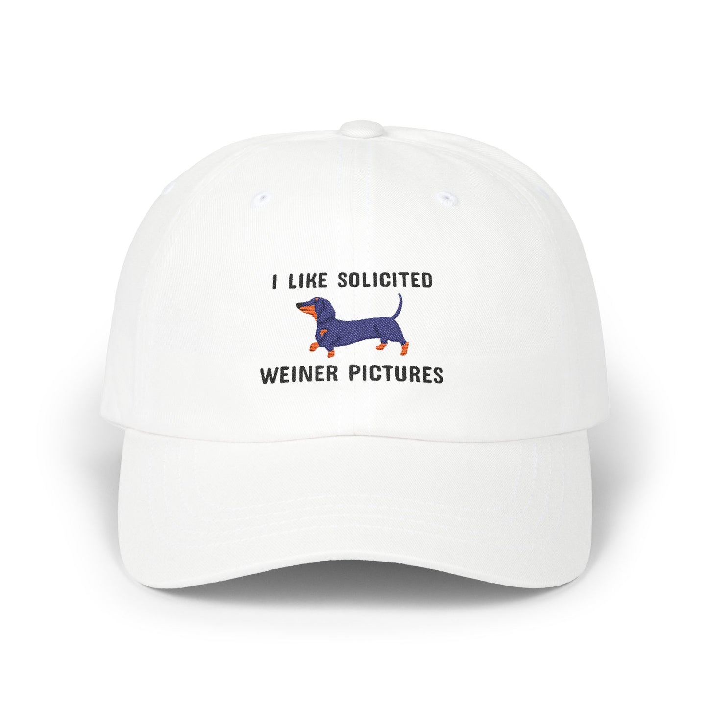 Solicited Weiner Picture Dachshund Embroidered Dad Hat